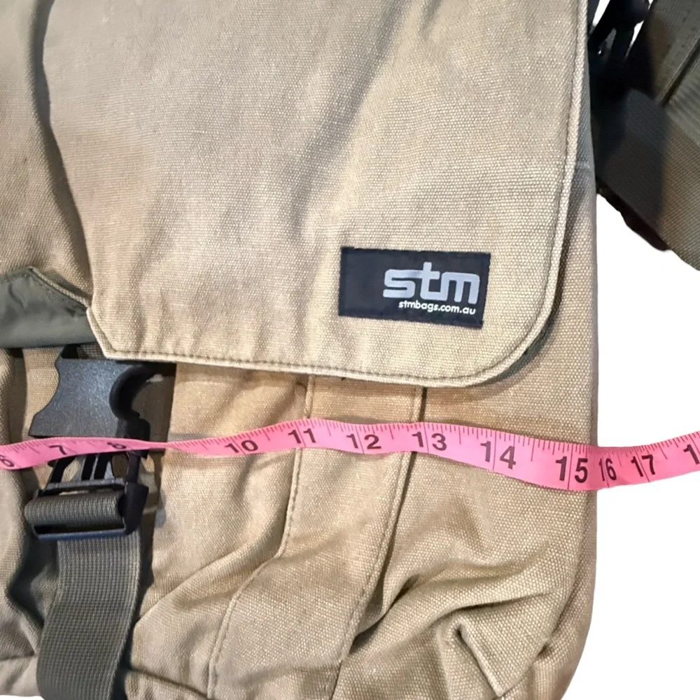 STM Khaki Canvas Messenger Bag Laptop Carrier